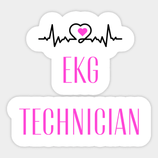 Beautiful Gift for an EKG Technician Sticker
